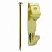 Single Hooked No.2 Brass Plated Picture Hanging Hooks Pack of 4 143875