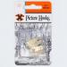 Single Hooked No.2 Brass Plated Picture Hanging Hooks Pack of 4 143875