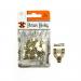 Large No.3 Brass Plated Picture Hanging Hooks Pack of 2 143883