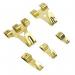 Large No.3 Brass Plated Picture Hanging Hooks Pack of 2 143883