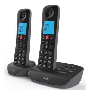 BT Essential 1 Twin Telephone Answering Machine with Nuisance Call