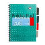 Pukka Metallic Project Book B5 80gsm Green Ref 8518-MET [Pack 3] 144176