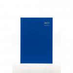 5 Star Office 2024 Diary Day to Page Casebound and Sewn Vinyl Coated Board A5 210x148mm Blue. 144493