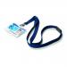 Durable Soft Textile Lanyard 15mmx440mm with 12mm Metal Snap Hook Midnight Blue Ref 812728 [Pack 10]