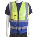 BSeen High-Vis Two Tone Executive Waistcoat 4XL Yellow/Royal Ref HVWCTTSYR4XL *Up to 3 Day Leadtime* 144938