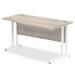 Trexus Wave Desk Right Hand White Cantilever Leg 1400mm Grey Oak Ref I003121