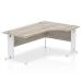 Trexus Radial Desk Right Hand White Cable Managed Leg 1600mm Grey Oak Ref I003533