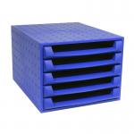 Exacompta Forever 5 Drawer Set Desktop Recycled Plastic W284xD387xH218mm Blue Ref 221101D 145382