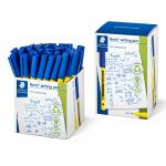 Staedtler 307 Noris Handwriting Pen Fibre Tipped 0.8mm Tip 0.6mm Line Recycled Blue Ref 307-3 CT50 [Pack 50] 145734