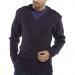 Click Workwear Sweater Military Style V-Neck Acrylic S Navy Blue Ref AMODVNS *Up to 3 Day Leadtime*