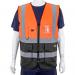 BSeen High-Vis Two Tone Executive Waistcoat Large Orange/Black Ref HVWCTTORBLL *Up to 3 Day Leadtime*