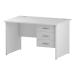 Trexus Rectangular Desk Panel End Leg 1200x800mm Fixed Pedestal 3 Drawers White Ref I002254