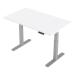 Trexus Sit-Stand Desk Height-adjustable Silver Leg Frame 1400/800mm White Ref HA01010