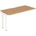 Trexus Bench Desk Single Extension White Leg 1600x800mm Oak Ref BE308