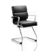 Sonix Savoy Cantilever Chair With Arms Bonded Leather Black Ref BR000126