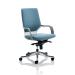 Adroit Xenon Executive With Arms Medium Back White Shell Fabric Blue Ref EX000096