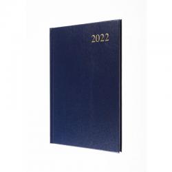 Cheap Stationery Supply of 5 Star Office 2022 Diary Week to View Casebound and Sewn Vinyl Coated Board A5 210x148mm Blue 146900 Office Statationery