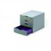 Durable Varicolor Safe 4 Drawer Box with Lockable Top Drawer Grey Ref 760627 