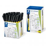 Staedtler 307 Noris Handwriting Pen Fibre Tipped 0.8mm Tip 0.6mm Line Recycled Black Ref 307-9 CT50 [Pack 50] 147060