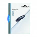 Durable Swingclip Folder Polypropylene Capacity 30 Sheets A4 Blue Ref 2260/06 [Pack 25] 147147