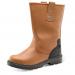 Click Footwear Premium Rigger Boot TPU Heel PU/Leather Lined Size 6 Tan Ref CF806 *Up to 3 Day Leadtime*