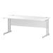 Trexus Rectangular Slim Desk White Cantilever Leg 1800x600mm White Ref I002204