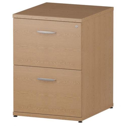 Trexus 2 Drawer Filing Cabinet 500x600x800mm Oak I000780