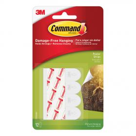 3M Command Adhesive Poster Strips Clean-removing Holding Capacity 0.45kg Ref 17024 Pack of 12 147638