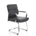 Adroit Advocate Visitor Chair With Arms Bonded Leather Black Ref BR000206