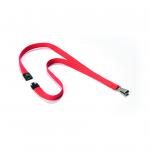 Durable Soft Textile Lanyard 15mmx440mm with 12mm Metal Snap Hook Coral Ref 8127136 [Pack 10] 148199