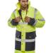 BSeen Hi-Vis Heavyweight Two Tone Traffic Jacket Small Yellow/Navy Ref TJSTTENGSYNS *Upto 3 Day Leadtime*
