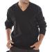 Click Workwear Sweater V-Neck Acrylic M Black Ref ACSVBLM *Up to 3 Day Leadtime*