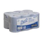 SCOTT 6696 Essentials Slimroll Hand Towel Roll 198mmx190m 1-Ply Blue Ref 6696 [Pack 6] 148762