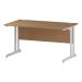 Trexus Rectangular Desk White Cantilever Leg 1400x800mm Oak Ref I002644