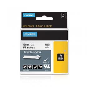 Dymo RhinoPRO Industrial Tape Flexible Nylon 19mm White Ref 18759 S0718120 148914