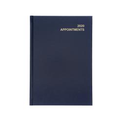 Cheap Stationery Supply of 5 Star Office 2020 Appointment Diary Day to Page Casebound and Sewn Vinyl Coated Board A5 210x148mm Blue Office Statationery