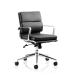 Sonix Savoy Executive Medium Back Chair With Arms Bonded Leather Black Ref EX000069