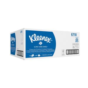 Image of Kleenex Ultra Hand Towels 3-ply 215x315mm 96 Towels per Sleeve White