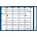Sasco 2024 Original Year Wall Planner with wet wipe pen & sticker pack, Blue, Board Mounted 2410214 [Each] 149539