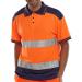 BSeen Polo Shirt Hi-Vis Polyester Two Tone S Orange/Navy Ref CPKSTTENORS *Up to 3 Day Leadtime*