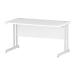 Trexus Rectangular Desk White Cantilever Leg 1400x800mm White Ref I002192