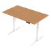 Trexus Sit Stand Desk Height-adjustable White Leg Frame 1400/800mm Beech Ref HA01022