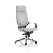 Adroit Xenon Black Shell Head Rest White Leather 520x470x450-535mm Ref KC0217