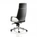 Adroit Xenon Black Shell Head Rest White Leather 520x470x450-535mm Ref KC0217