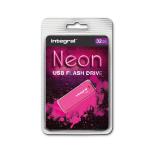 Integral Neon USB Drive 2.0 32GB Pink Ref INFD32GBNEONPK 150257