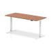 Trexus Sit Stand Desk With Cable Ports White Legs 1800x800mm Walnut Ref HA01108