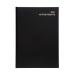 5 Star Office 2021 Appointment Diary Day to Page Casebound and Sewn Vinyl Coated Board A4 297x210mm Black