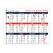 Collins 2021 Yearly Calendar for Wall or Desktop Landscape 210x260mm White Ref CDS1 2021
