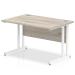 Trexus Rectangular Desk White Cantilever Leg 1200x800mm Grey Oak Ref I003069