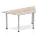 Sonix Trapezoidal Silver Post Leg Table 1600x800mm Grey Oak Ref